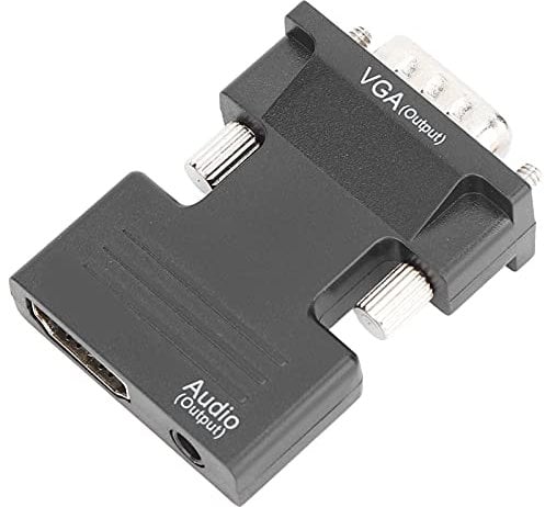 Dpofirs HDMI to VGA, VGA to HDMI Adapter, HD Multimedia Interface Female to VGA Male Converter with 3.5mm Audio Cable for Laptops PCs Monitors