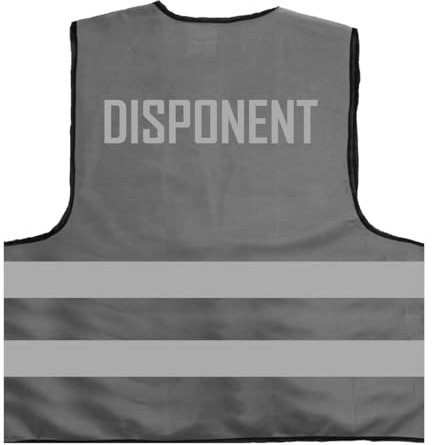 Disponent Warnweste BZW. Signalweste mit reflektierendem Aufdruck - Größe L/XL, Grau