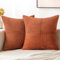 MIULEE 2er Set Herbst Kissenbezug 50x50cm Rostrot Kissenhülle Kissenbezüge Sofakissen Dekokissen Boho Couchkissen Kord Dekorative Zierkissenbezug für Sofa
