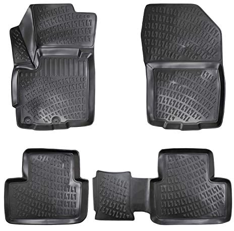 fussmattenprofi.com 3D Gummimatten Set passend für Mitsubishi ASX Baujahr ab 2010 | Extra Hoher Rand Allwetter Auto Fussmatten I TPE Geruchlos rutschfest Fußmatten Zubehör