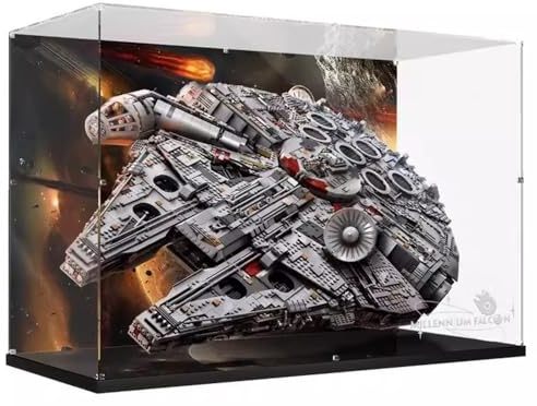 Caikbms Acryl Vitrine Kompatibel Mit 75192 Millennium Falcon Modell, Transparente Staubbox Modellaufbewahrung (Nur Vitrine) A