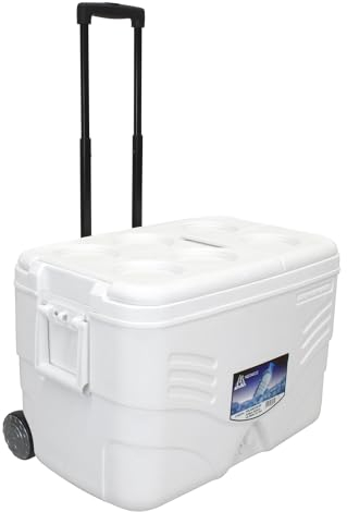 Waterside Polarcooler Kühlbox Extreme mit Rädern 62 Liter - Robuste Thermobox für Reisen und Ausflüge