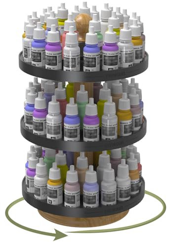 Evemodel 1 ensemble d'organisation rotatif pour bouteilles de peinture - Convient pour pigment pour un rangement et un accès facile
