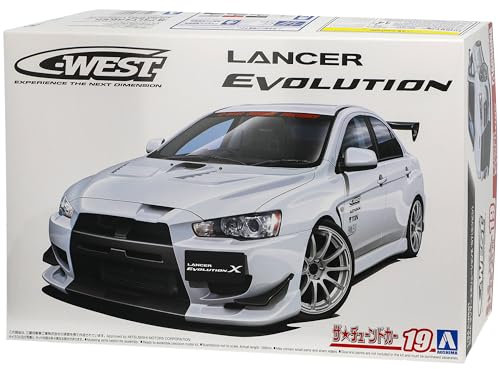 Generisch Mitsubishi Lancer Evolution Evo X Weiss C-West Ab 2008 58978 Nr 19 Kit Bausatz 1/24 Aoshima Modell Auto