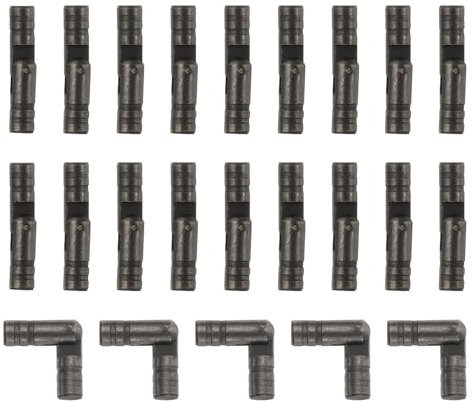 Sourcing Map 50Pcs Invisible Brass Barrel Hinges, 4x20mm, Black, Modern Style, Concealed Hinge for Jewelry Box, Music Boxes, Small Woodworking Projects