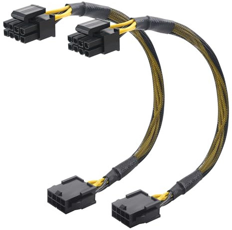Cable Matters 2-Pack, Cavo di Estensione CPU EPS a 8 Pin, Maschio a Femmina, 25 cm, Alimentazione ATX