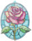 Ideen mit Herz Diamond-Painting-Fensterbild | Glaskunst-Optik | Dekoration & DIY | Material: PET (Rose)