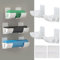 Boîte Rangement Papier Alu 4 Pièces Porte Adhésif Étagère Murale Boîte de rangement pour portes de placard de cuisine Pour porte de placard Porte de garde manger Fixation murale Papier sulfurisé blanc