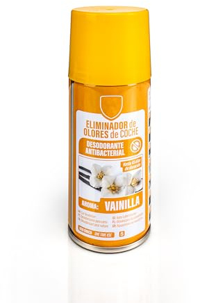 BESCH Eliminador de Olores para Coche de Descarga Única 150ml- Ambientadores de Automóvil Absorbe los Malos Olores -Olor de Vainilla