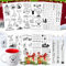 Rub On Sticker Weihnachten - 6 Stück Keraflott DIY Deko Folie Aufkleber für Möbel, Fenster, Glas, Tassen (A)