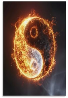 MKVCTERQW Yin Yang Bagua Poster;Wandbild Kunstdruck Wand-Dekorationen Mit Eindrucksvollen Farben 20x30inch(50x75cm)