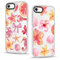 Phoona 2 packs Phone Case for iPhone 7/8 / SE 2020 / SE 2022 4,7'', Bow Flower Pattern with Cute Clear Transparent Aesthetics Design Cover, Soft Shockproof Protective Funda for Women Girls, 02