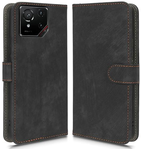 Custodia Compatibile con ASUS ROG Phone 9/ROG 9/ROG 9 Pro, Blocco RFID Copertura Protettiva Pelle Magnetica Flip Cover Antishock Slot Carte e Supporto