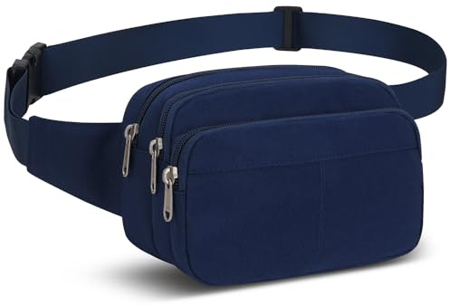 Bauchtasche Hüfttasche Herren Damen Klein Gürteltasche Sport Bum Hip Bag Männer Frauen Waist Fanny Pack für Reise Wandern Hundetraining Outdoor (Blau)