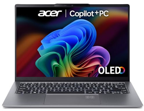 acer Swift Go 14 AI SFG14-64 Co-Pilot+ Laptop - AMD Ryzen AI 7 350, 16GB, 1TB SSD, Integrated Graphics, 14 WUXGA OLED, Windows 11, Silver