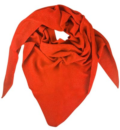 Trachtenland XL Strick Dreieckstuch - Schal 200 x 80 cm | Koralle