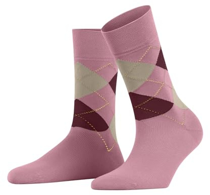 FALKE Damen Socken Sensitive Argyle W So Baumwolle mit Komfortbund 1 Paar, Rot Bonbon 8476, 39-42