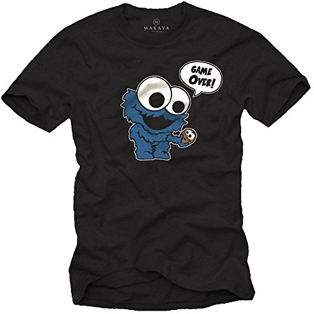 MAKAYA Baby Monster mit Keks - T-Shirt Game Over