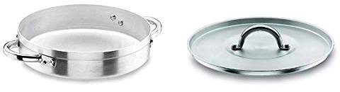 Lacor Chef-Aluminio Paellera + Tapa de aluminio, 60 cm