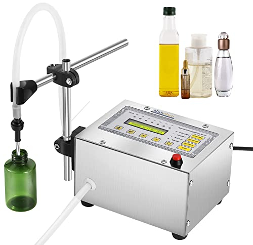 Hanchen Liquid Filling Machine 5-3500ml Bottle Filler Machine Electric Digital Control Diaphragm Pump with Anti-drip Nozzle&Food-grade Silicone Tube for Perfume/Essential Oil/Juice One Year Warranty