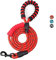 MEKEET Rope Dog Lead with Soft Padded, 1.8m (6ft) Reflective Dog Lead and Multi-Colour for Small Medium Dogs, 1.2 cm, Red