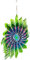 Dundee Deco W2350 Windspiel in Geschenkbox – 3D hängend Indoor Outdoor Garten Dekoration – Mandala – Vortex Splash – Grün Lila Pink – 30,5 cm – Einzigartige Geschenkidee, Souvenir, Geschenk