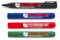 CROWN Permanent Markers Bullet Tip Markers - Wallet Of 4 - Permanent Ink - Black, Red, Blue & Green - 2mm Line