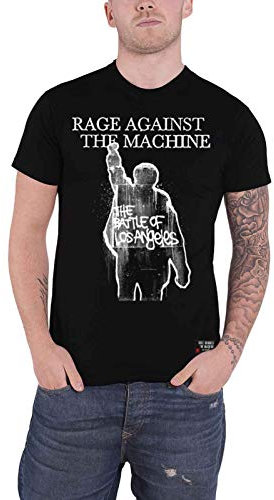 Rage Against The Machine Album Cover Männer T-Shirt schwarz XXL 100% Baumwolle Band-Merch, Bands