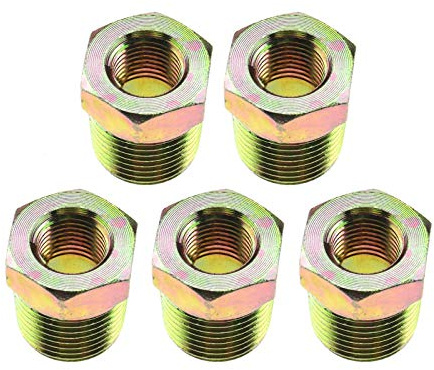 EMSea 5pcs Jeu de Raccords BSP à Douille Filetée 1/8 Femelle à 3/8 Mâle Hex Serrage Remplacement