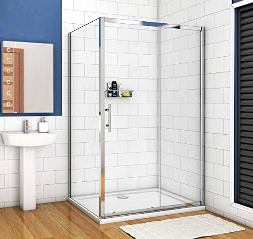 Aica Sanitär Duschabtrennung Duschkabine Eckkabine 120x90cm Duschtür Schiebetür H190cm