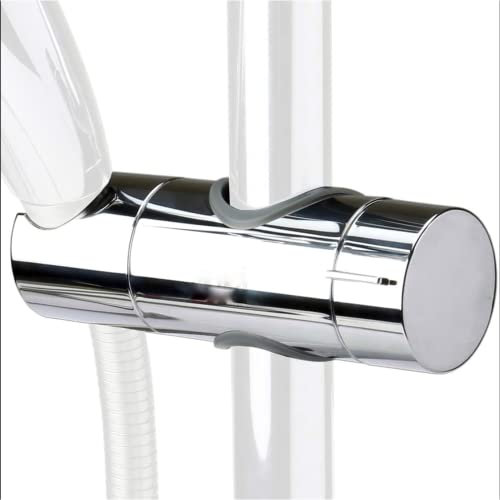 ZOTTI Adjustable Slider Shower Head Holder - 18mm to 25mm, Chrome l Universal Replacement Slide Part | Rust Proof | Fixed Hand Held Shower Hose Holder | Easy DIY Replacement & Includes Fittings