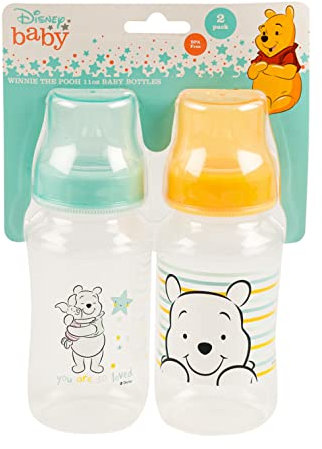 Disney Winnie The Pooh 11 OZ Bottles, 2 Pack, BPA Free, Baby Gift, FD51174