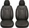 BREMER SITZBEZÜGE Maß Auto Schonbezüge kompatibel mit Opel Zafira B Fahrer & Beifahrer Set ab 2005-2014 / Auto Schonbezug Velour Kunstleder Set 2er Pack in Schwarz (PS804)