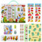 Vicloon Avocado Schreibwaren, Schreibwaren Geschenk Federtaschen Set, Pencil Case, Radiergummi, Anspitzer, Notizbuch, Lineal, Bleistift, Blasenaufkleber, Kinder Mitgebsel, für Mädchen und Junge