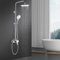AIMOYO Colonne de Douche avec Mitigeur Monocommande, Ensemble de Douche Réglable en Hauteur, Mitigeur Douche avec Douche de tête et Douchette 3 Jets pour Salle de Bain, Chromé, 80-117 cm