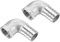 M METERXITY 2 Paquet Tuyau Barbillon Raccords - 90 Degré Coude Inox Acier 20mm Tuyau Connecteur Appliquer à Eau Carburant (1/2 NPT Femelle Tuyau)