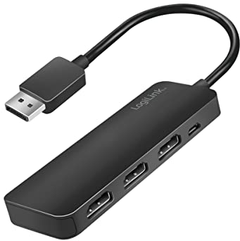 Logilink DisplayPort-Splitter CV0146, 4K, 1x DP zu 3X HDMI, schwarz