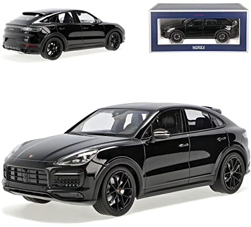 Norev Porsche Cayenne S Coupe III PO536 Schwarz 3. Generation Ab 2019 1/18 Modell Auto mit individiuellem Wunschkennzeichen