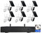 XNASU 4MP Wireless WiFi Security Camera System with 6 Solar Power Cameras and 2T Hard Drive, Waterproof Solar Surveillance NVR Kit with Two-Way Audio, Motion Detection