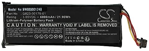 vhbw Batterie Compatible avec Google Nest Doorbell, GQ Style AC interphone de Porte, caméra de Sonnette (6000mAh, 3,65V, Li-polymère)