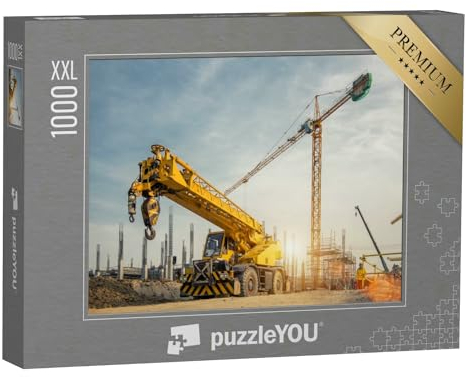 Puzzle 1000 Teile XXL „Kräne auf Einer Baustelle“ – aus der Puzzle-Kollektion Fahrzeuge