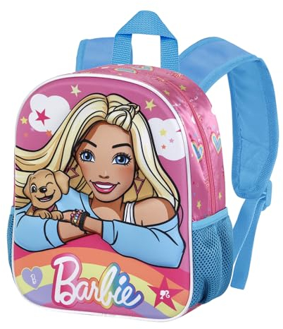 Barbie Rainbow-Mochila 3D Pequeña, Rosa, 26 x 31 cm, Capacidad 8,5 L