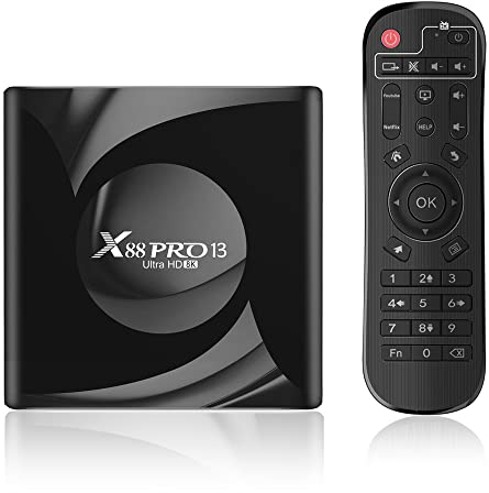 Android 13.0 TV-Box X88 PRO 13 4 GB RAM 64 GB ROM RK3528 Quad-Core WiFi6 Dualband 2,4 G/5,8 G BT5.0 8K HDR10+ Ultra HD USB 3.0 Smart-Home-Player
