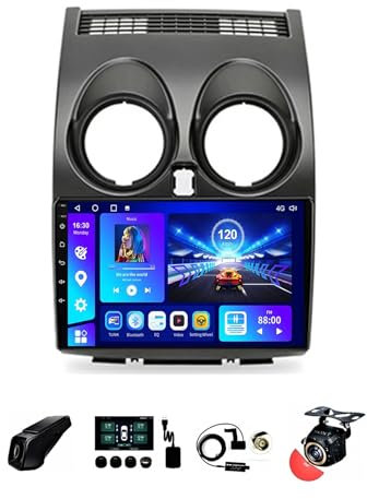 9 Pollici Android 12 Auto Stereo Radio 2 Din per Nissan Qashqai J10 2006-2013 con Telecamera Posteriore Comandi al volante Bluetooth GPS Car Play senza fili FM Radio WIFI voce (Size : S100 1+32G)