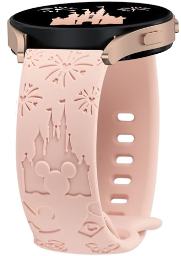BEEXI Cartoon Gravierte Armband Kompatibel mit Samsung Galaxy Watch 6/7/4/5 Active 2 40mm 44mm Damen, 20mm Weiches Gravierte Silikonarmband für Watch 6 Classic 43mm 47mm/Watch 5 Pro 45mm/Watch FE 40mm