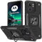 KANSi Cover per Motorola Moto Edge 40 Neo, Custodie Silicone TPU 360° Rotante Anello Magnetica Anello Ring Supporto Bumper - Nero