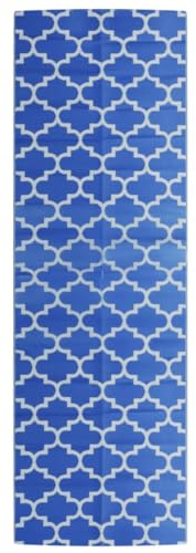 vidaXL Outdoor Teppich, Gartenteppich Beidseitig, Balkonteppich Terrassenteppich UV-beständig, Läufer Teppich für Balkon Terrasse, Blau 80x250cm PP