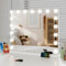 Ereousa Schminkspiegel mit Beleuchtung, Dimmbarer Touchscreen Hollywood Spiegel mit 17 Led Licht, Langlebig Schminktisch Spiegel für Make-Up (80 x 62cm)