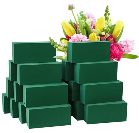 Pack de 20x Espumas Florales Naturales para flor cortada - Caja de 20 Esponjas Para Flores Naturales(1 unidad - 23x11x8) - Herramienta Esencial para Arreglos Florales