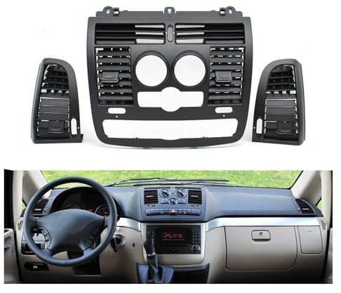 Rejilla Ventilación Aire Acondicionado Automóvil Para Mercedes Para Benz Para Vito Para Viano W636 W639 Rejilla Ventilación Aire Acondicionado Panel Cubierta Salida Central Izquierda Y Derecha(3PCS Se